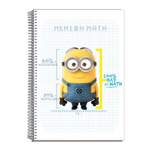 - Cuaderno A5 Tapa Dura Minions Minion Math (Diario / Cuaderno)